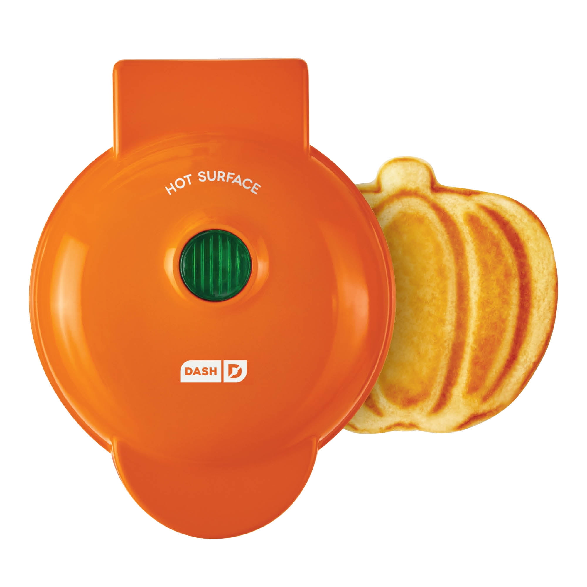 Dash Pumpkin Mini Waffle Maker, Orange