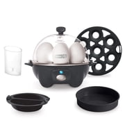 Dash Rapid 7 Egg Cooker, Boiler, Hard Boiled & Poached, Black