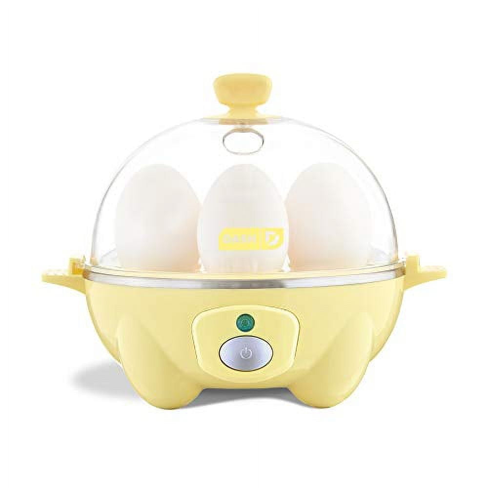 UUGEE Electric Microwave Egg Cooker for Hard Boiled with Automatic Shut off  Mini 7 Capacity Eggs Maker for Poached, Omelets, White