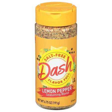 DASH SALT-FREE LEMON PEPPER SEASONING BLEND, KOSHER, 6.75...