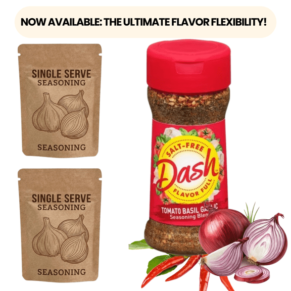 Dash Salt-Free Seasoning Blend, Tomato, Basil and Garlic, 2 Ounce