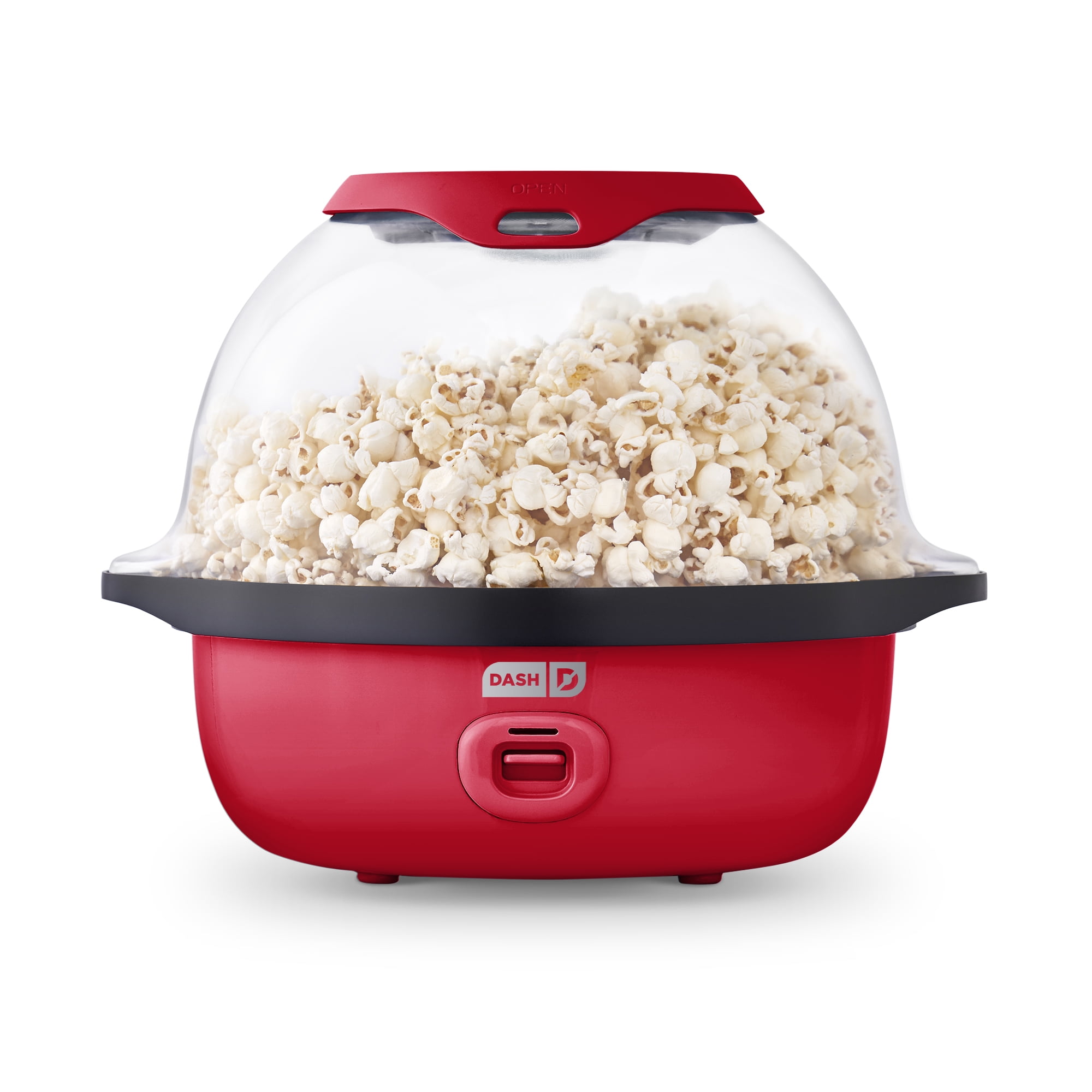 Dash SmartStore™ Stirring Popcorn Maker, Electric Popcorn Machine with  Large Lid for Serving Bowl and Convenient Storage, 24 Cups – Red 