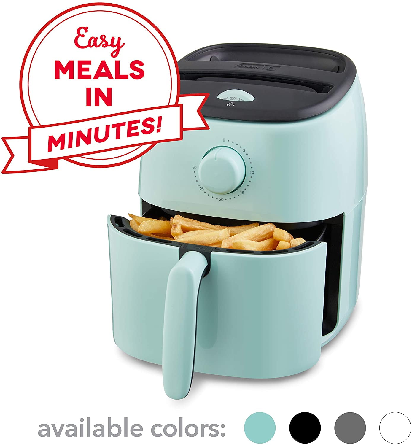 Dash 2.6Qt Tasti Crisp Air Fryer, Electric Oven with Dash 2.6Qt Tasti Crisp Air Fryer, Electric Oven with
