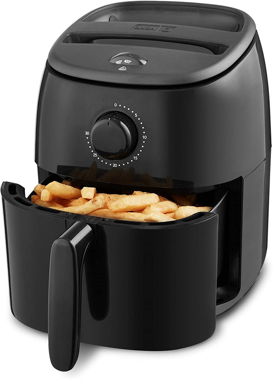 Dash Tasti-Crisp Air Fryer, 2.6 qt, Black - Auto Shut off, Non-Stick Fry Basket