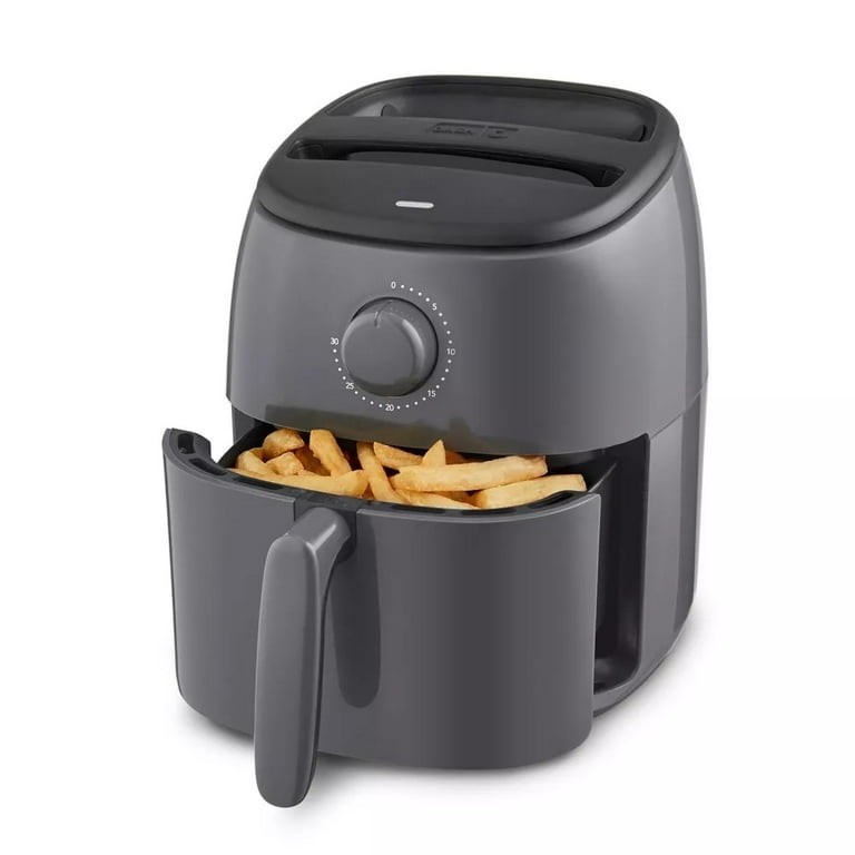 Dash Tasti Crisp Digital Air Fryer with AirCrisp Technology Custom Presets Temperature Control and Auto Shut off Feature 2.6 Quart Cool Grey New Walmart