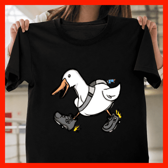 Dash The Duck Speedy Feathered Pond Runner Farm Bird Humor Unisex T ...