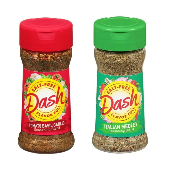 Dash Tomato Basil Garlic and Italian Medley All Natural Seasoning Blend 2.4 Oz (2 Pack)