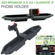 Dash Tray Phone Holder with Storage Compatible with Jeep Wrangler JL, JLU 2018-2024, Jeep Gladiator JT 2020-2024