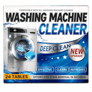 Dash Washing Machine & Dishwasher Cleaner Tablets, 24 Count, Deep Cleaning Descaler for HE Front Load & Top Load Washers and Dishwashers, Septic Safe