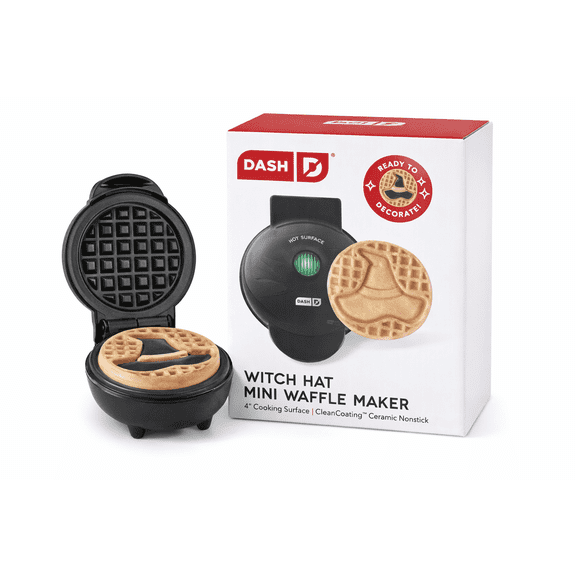 Dash Witch Hat Mini Waffle Maker, 4 Nonstick Ceramic Waffle Iron