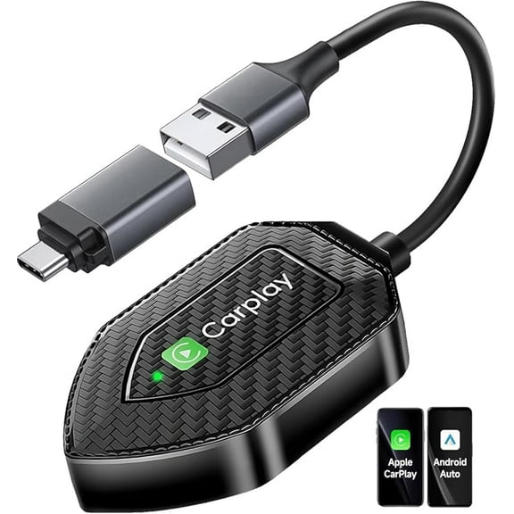 DashLink Android Auto Wireless Adapter & CarPlay Wireless Adapter - Converts Wired to Wireless Android Auto & CarPlay, Plug & Play, Easy Set Up, 2025 Upgrade, Wireless Android Auto Adapter UK