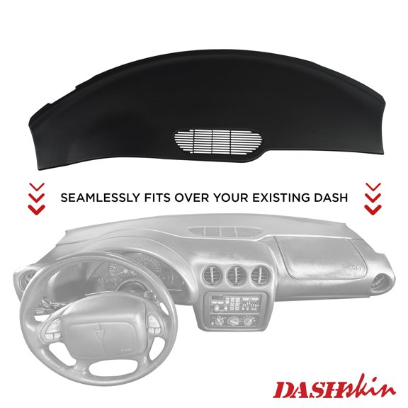 DashSkin Dash Cover Compatible with 2000-2002 Camaro & Firebird in Black - Hard Molded Plastic Dashboard Cap