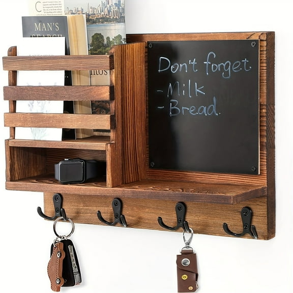 DashSpark Display Racks - Wooden Display Shelves for Home - Magazine Display Shelf