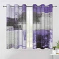 thumbnail image 1 of Dashan Abstract Purple Blackout Curtains for Bedroom Living Room，Rustic Grey Modern Grommet Window Drapes 42x63 Inch,2 Panels, 1 of 7