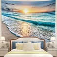 thumbnail image 1 of Dashan Beach Tapestry Wall Hanging,Ocean Landscape Scenery Tapestries for Bedroom Living Room Dorm Decor,60"Wx50"L, 1 of 5