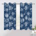 thumbnail image 1 of Dashan Blue Christmas Blackout Curtains for Bedroom Living Room Decor Grommet Window Drapes 42x63 Inch,2 Panels, 1 of 6