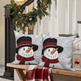 thumbnail image 1 of Dashan Christmas Pillow Cover 20x20 Set of 2,Winter Snowman Decorative Pillow Cases Couch Cushion for Bedroom Home Decor, 1 of 6