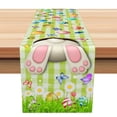 thumbnail image 1 of Dashan Easter Table Runner,Funny Rabbit Spring Eggs Linen Table Runner,Kitchen Decor Dining Table Settings 13x72 Inch, 1 of 6