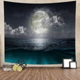 thumbnail image 1 of Dashan Moon Ocean Tapestry Wall Hanging,Blue Ocean and White Cloud Tapestries for Bedroom Living Room Dorm Decor,60"Wx50"L, 1 of 6