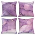 thumbnail image 1 of Dashan Purple Gold Marble Throw Pillow Covers 20x20 Set of 4,Modern Abstract Marble Decorative Pillow Cases for Bedroom Sofa Couch, 1 of 6