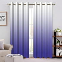 Dashan Purple Ombre Blackout Curtains for Living Room,Grommet Thermal Insulated Window Drapes for Bedroom (52Wx84L,2 Panels)