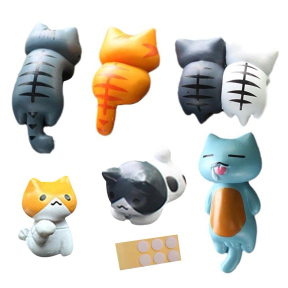 Dashboard Accessories, Mini Car Accessories, Car Decor, 6PCS Mini Cat Figurines for Decor, Cute Cars Decoration, Enhance the Overall Look