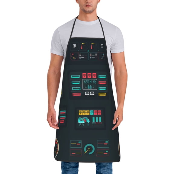 Dashboard Aprons for Women Men Waterproof For Kitchen Cooking BBQ Gardening Painting Mechanic