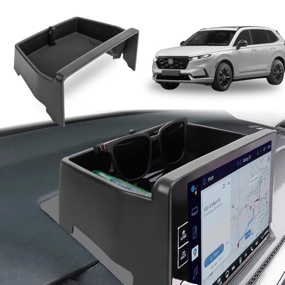 Dashboard Console Organizer for 2023-2026 CR-V Compatible Matte ABS Plastic with Anti-Slip Pads
