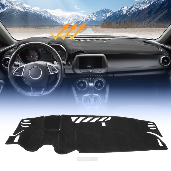 Dashboard Cover for Chevrolet Camaro RS 2016-2024 with/without Hud Interior Dash Cover Mat Pad Carpet Non-Slip Dashboard Protector Sunshine UV & Heat Resistant Black