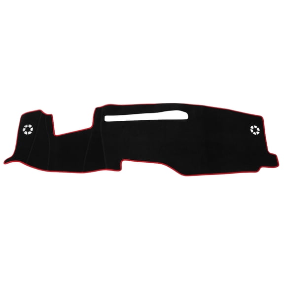 Dashboard Cover for Chevy Silverado 1500 2022-2025 Dash Cover Mat Carpet Center Console Dash Cover Mat Car Interior Anti-Slip Polyester Black Red 1 Pc