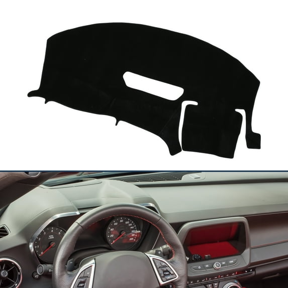 Dashboard Cover Dash Cover Mat Carpet for Chevy Camaro 1997-2002 Polyester Black