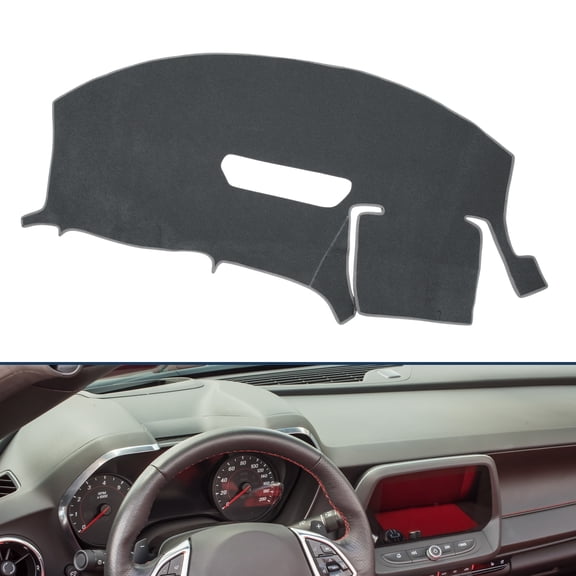 Dashboard Cover Dash Cover Mat Carpet for Chevy Camaro 1997-2002 Polyester Gray