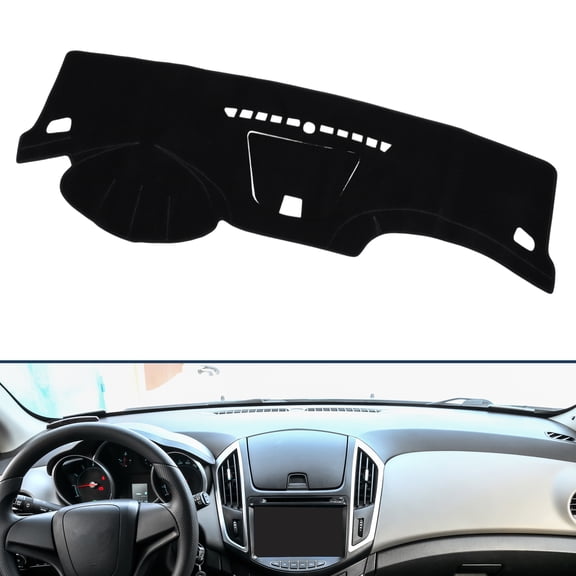 Dashboard Cover Dash Cover Mat Carpet for Chevy Cruze 2008-2015 Polyester Black