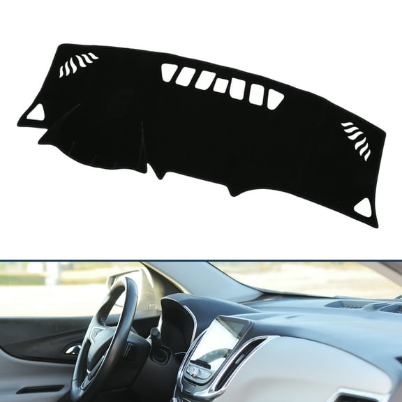 Dashboard Cover Dash Cover Mat Carpet for Chevy Equinox 2018-2022 Polyester Black