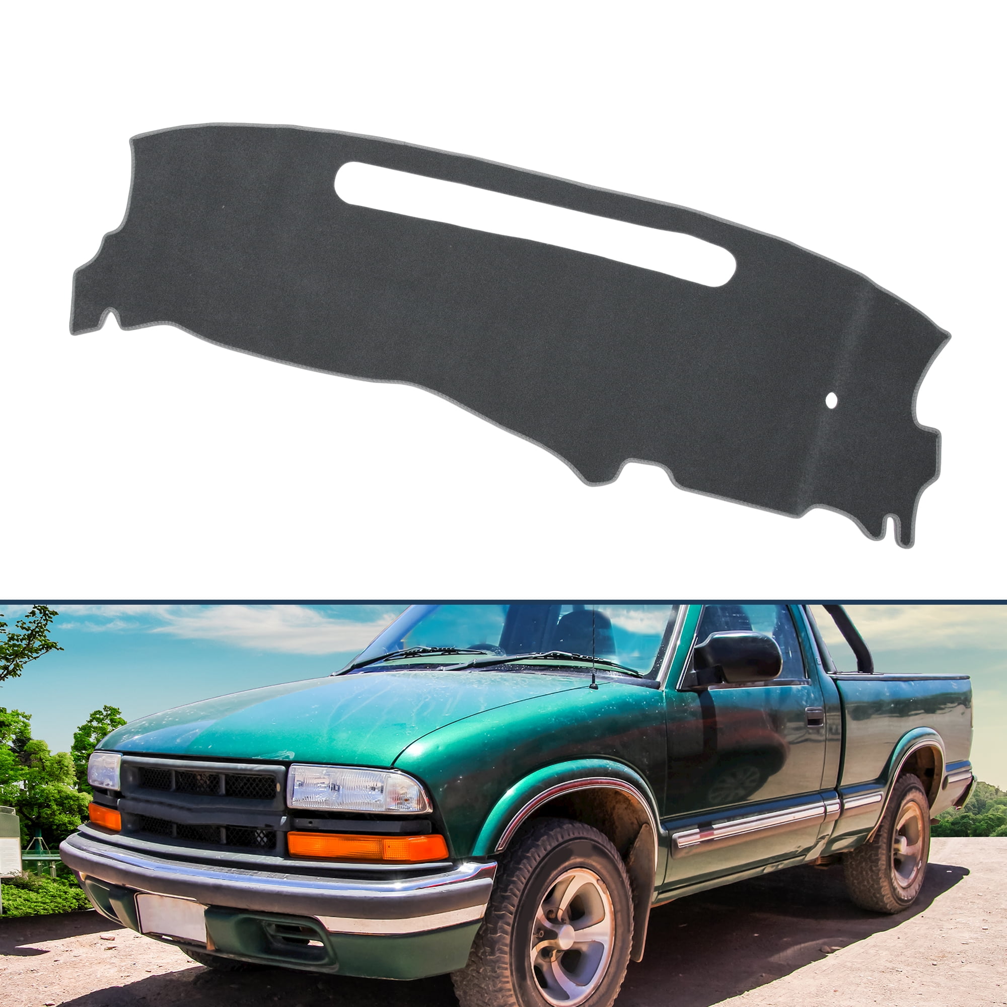Dashboard Cover Dash Cover Mat Carpet for Chevy S10 Blazer 1998-2005 Polyester Gray