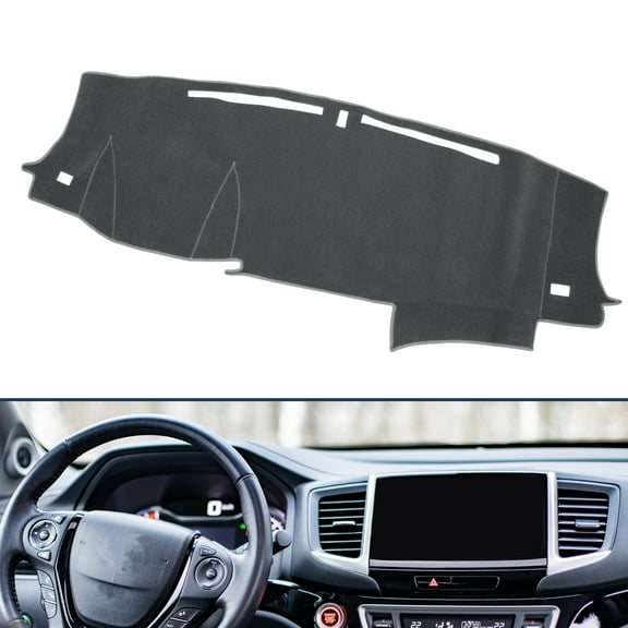 Dashboard Cover Dash Cover Mat Carpet for HONDA PILOT 2019-2024 Polyester Gray