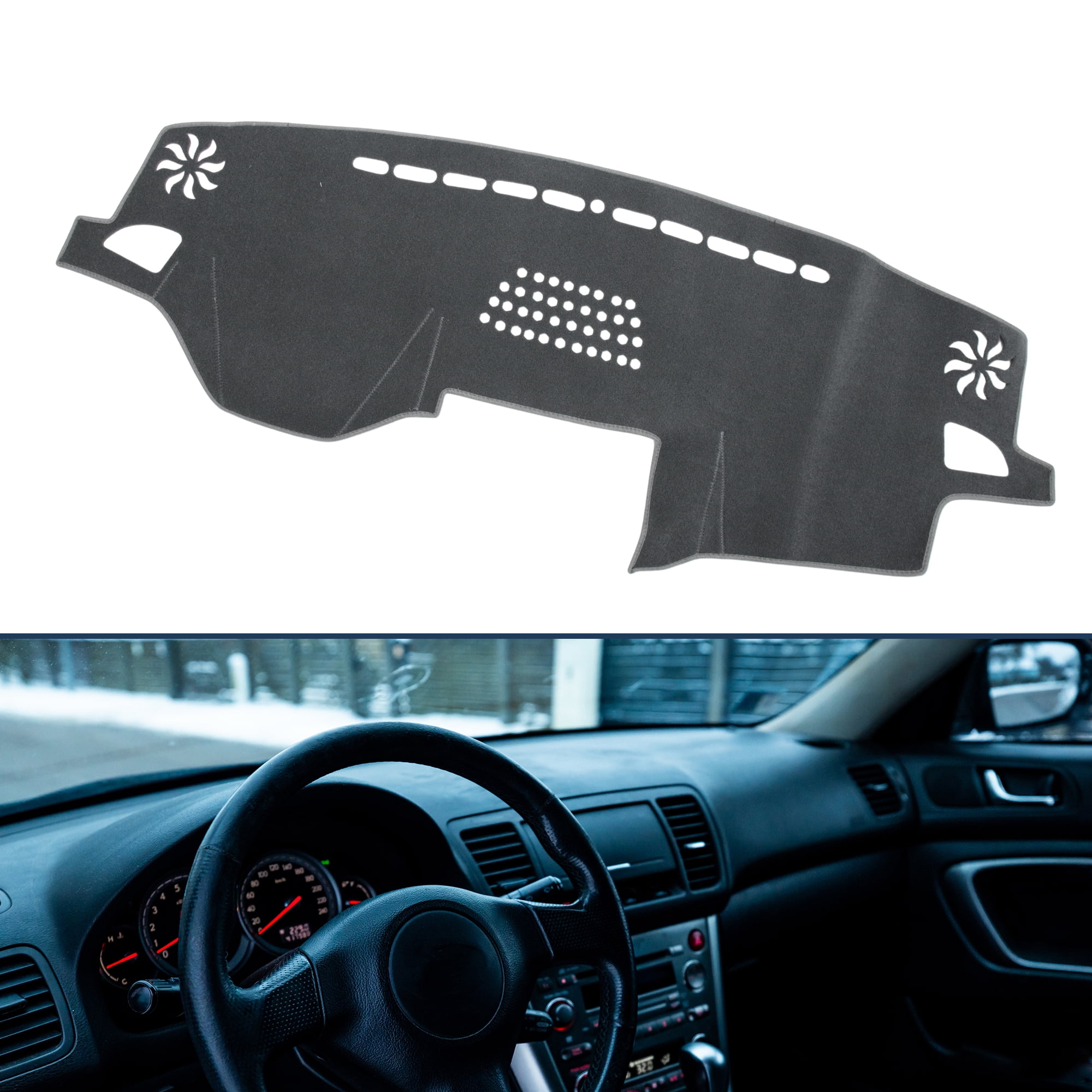 Dashboard Cover Dash Cover Mat Carpet for Subaru Outback 2015-2019 for Subaru Legacy 2015-2019 Polyester Gray