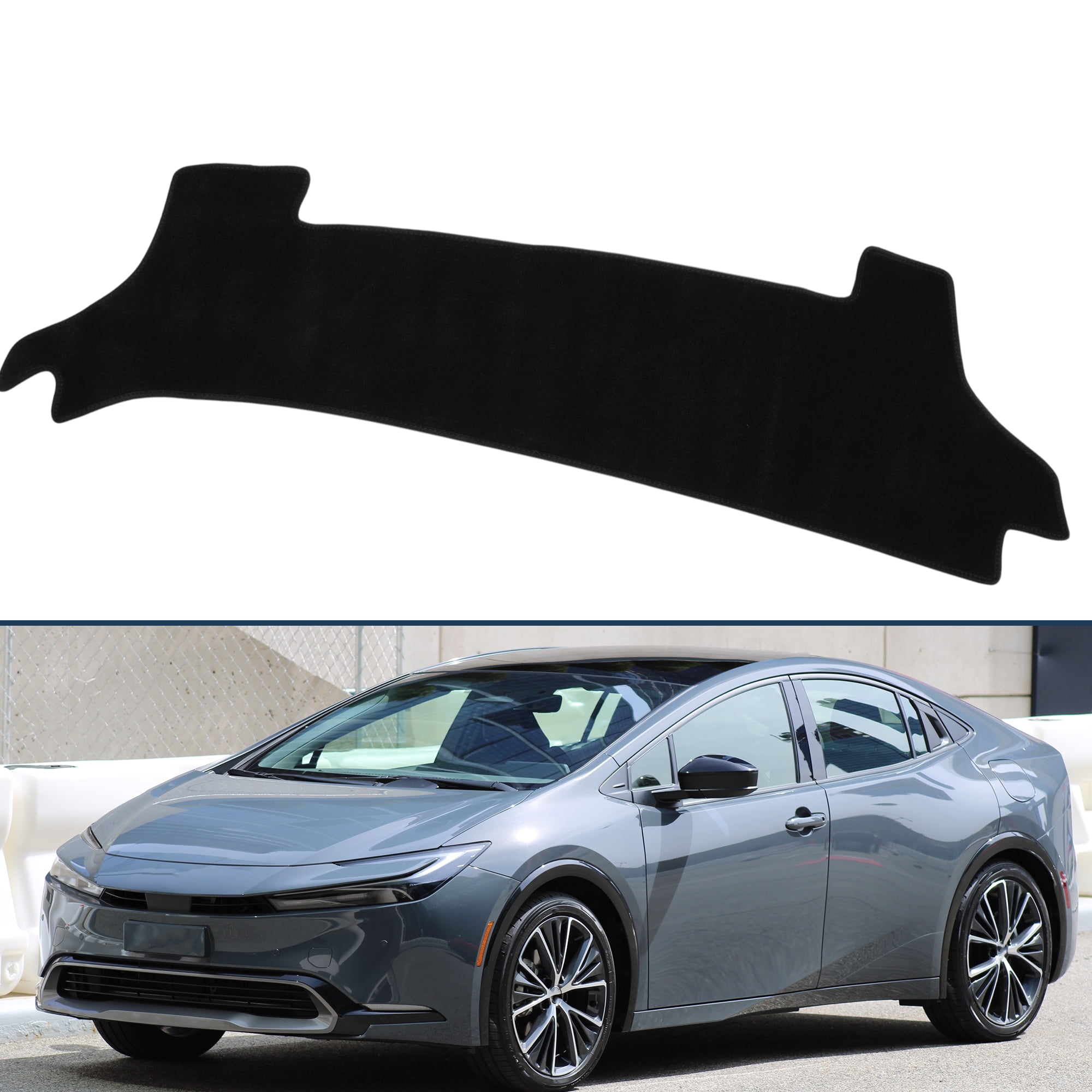 Unique Bargains 1Pcs Dashboard Cover Dash Cover Mat Carpet for Toyota Prius 2020-2025 Polyester Black