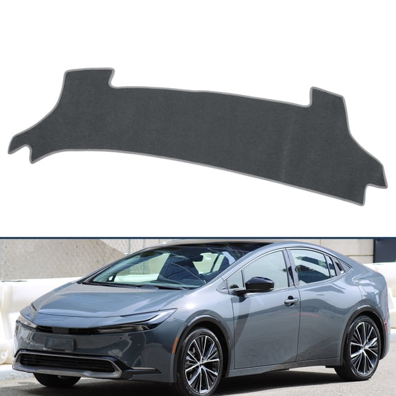 Dashboard Cover Dash Cover Mat Carpet for Toyota Prius 2020-2025 Polyester Gray