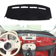 Dashboard Cover Mat Dash Mat Compatible with Fiat 500 2008-2023,Polyester Dashboard Cover Sun Shade Pad,Suede Car Anti-Slip Dash Board Pad for 500 Accessories,for LHD VT4