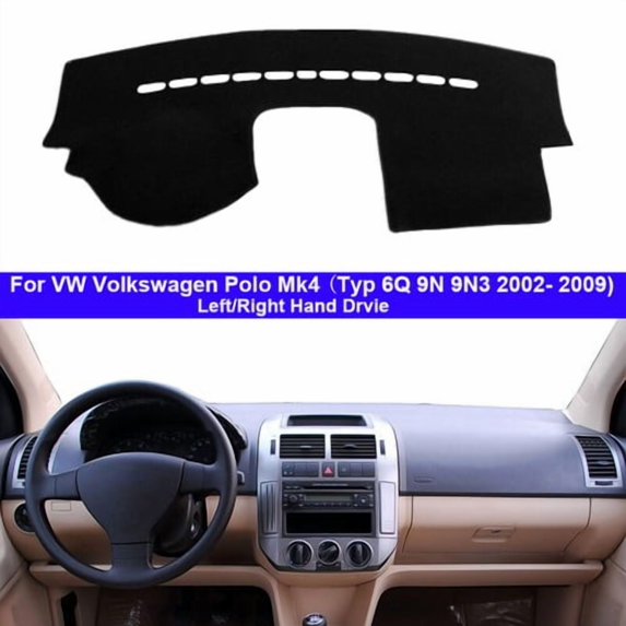 Dashboard Cover Pad Carpet Protector Car DashMat Dashboard Cover Cape Capet For VW Volkswagen Polo Mk4 2002 - 2009