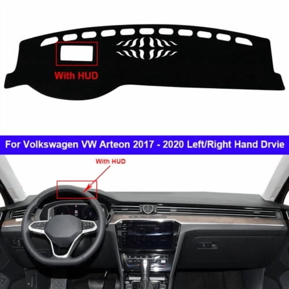 Dashboard Cover Mat Non-Slip Pad Carpet Sunshield Protector Car Dashboard DashMat Cover For Volkswagen VW Arteon 2017 2018 2019 2020 wih HUD Dash Cover