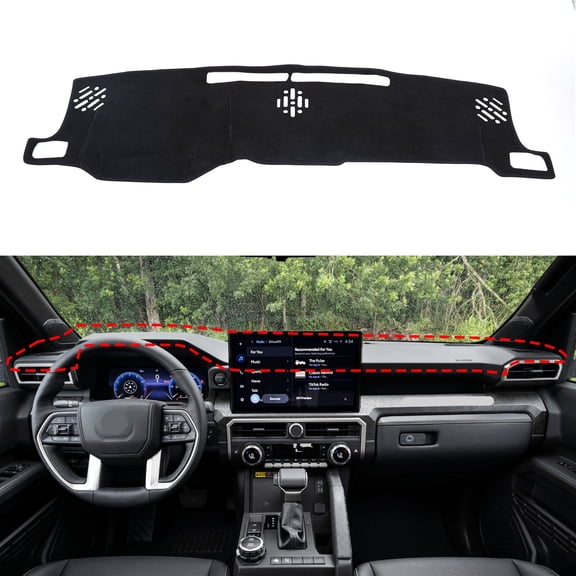 Dashboard Cover Mat for Toyota Tacoma 2024 2025 Dash Cover Mat,Black,1PCS