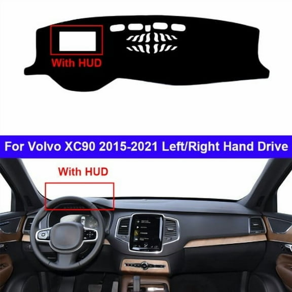 Dashboard Cover Pad Carpet Protector For Volvo XC90 2015- 2020 2021 With HUD Car Dashboard Cover Rug Dash Mat Dashmat