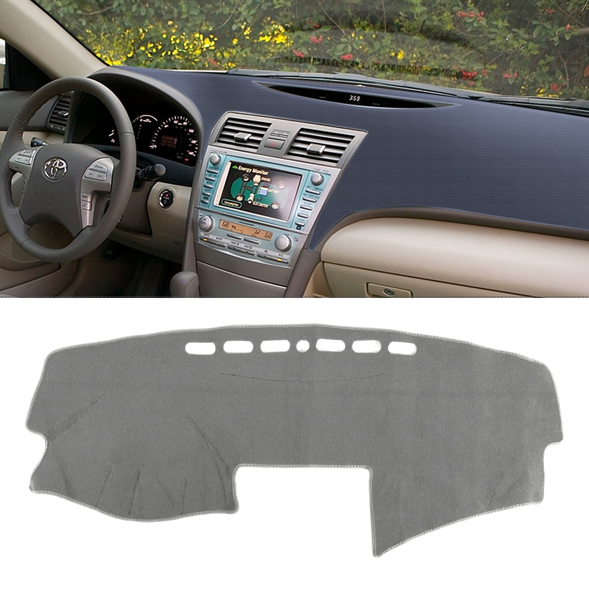 USDACOVE Dash Cover Dashboard Cover Mat Pad Custom Fit for Toyota Camry  2007 2008 2009 2010 2011(Charcoal Grey)