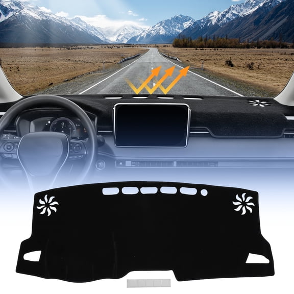 Dashboard Cover for Toyota Corolla 2019-2026 Interior Polyester Dash Cover Mat Pad Carpet Non-Slip Dashboard Protector Sunshine UV & Heat Resistant Black