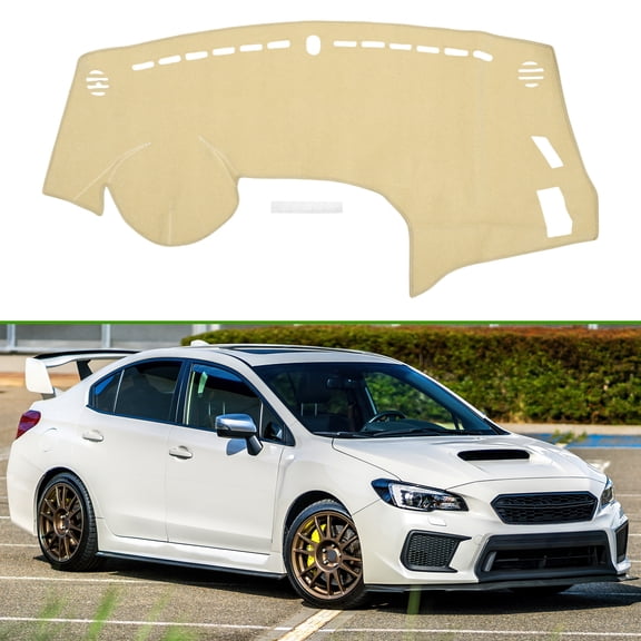 Unique Bargains Dash Cover for KIA Forte 2014-2018 Non-Slip Center Console Dash Cover Mat Polyester Silicone Beige