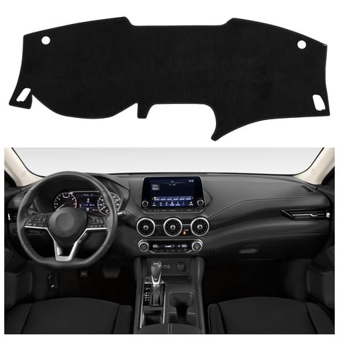 SPEEDWOW Dash Cover, Car Dashboard Cover Mat Carpet Fit for 2019-2023 Nissan Sentra, Sun Protection Non-Slip Suede Dashboard Pad, Black
