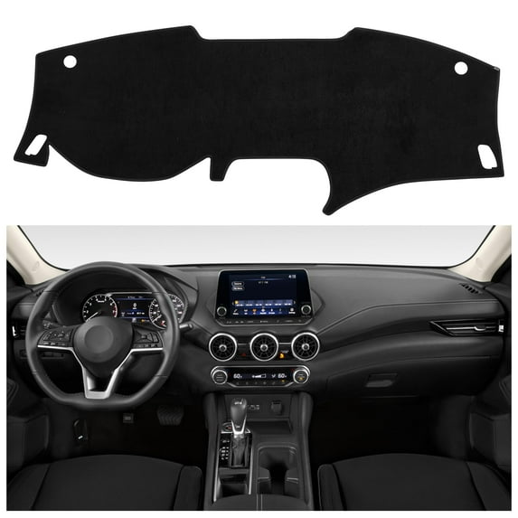 SPEEDWOW Dash Cover, Car Dashboard Cover Mat Carpet Fit for 2019-2023 Nissan Sentra, Sun Protection Non-Slip Suede Dashboard Pad, Black