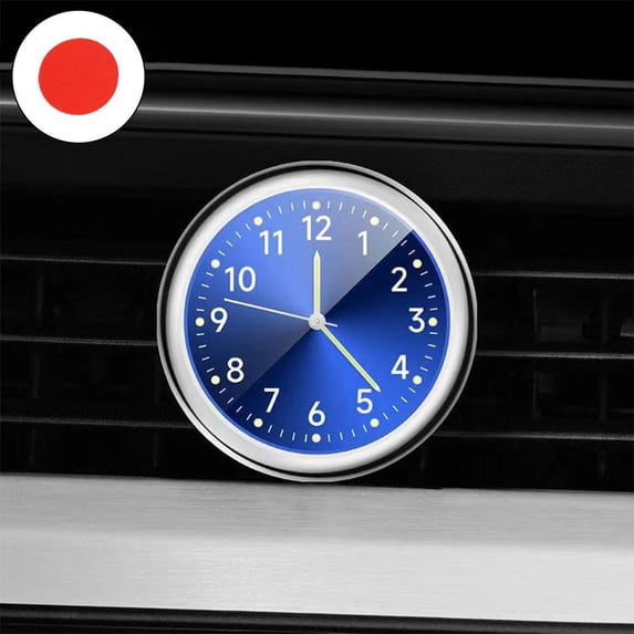 Dashboard Metal Clock, 4cm Stick-On Design for Car Interior, Timekeeping